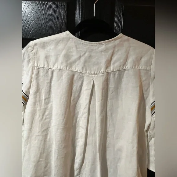 Zara Linen Blend Ruffle Blouse - Picture 6 of 9